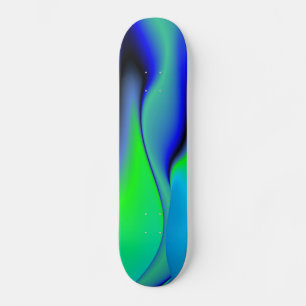 Abstract in groen en blauw persoonlijk skateboard