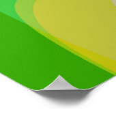 Abstract in groen en geel 1004 poster (Hoek)