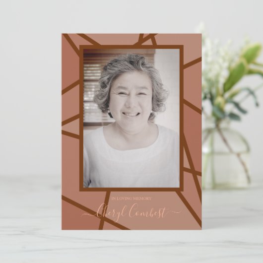 Abstract in het houden van geheugen begrafenis (Staand voorkant)