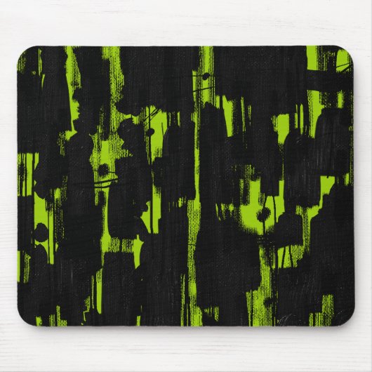 Abstract in het zwart - Martian Green Muismat (Voorkant)