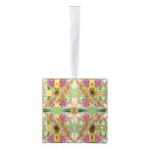 Abstract in Jewel Colors Kubus Ornament (Rechts)