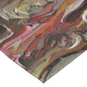 Abstract in mahogany en donkerrood tafelkleed (Gekanteld)