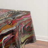 Abstract in mahogany en donkerrood tafelkleed (Voorbeeld)