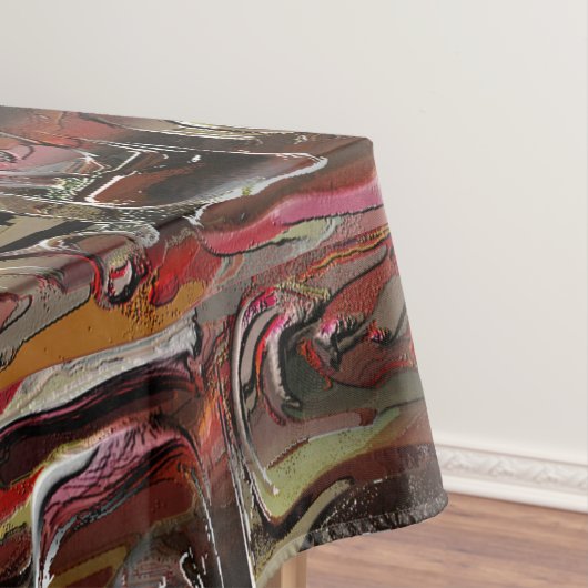 Abstract in mahogany en donkerrood tafelkleed (Voorbeeld)