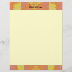 Abstract in Oranje en geel Custom Briefhoofd
