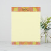 Abstract in Oranje en geel Custom Briefhoofd (Staand voorkant)