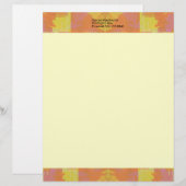 Abstract in Oranje en geel Custom Briefhoofd (Voorkant / Achterkant)