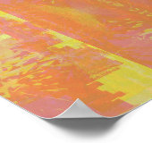 Abstract in Oranje en geel Poster (Hoek)