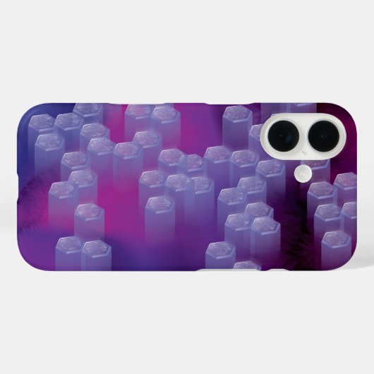 Abstract in paars Case-Mate iPhone case (Achterkant (horizontaal))