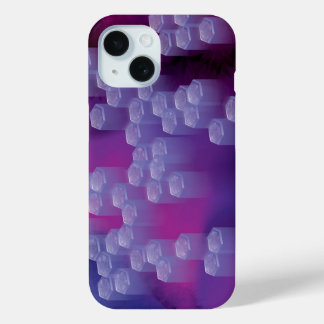 Abstract in paars iPhone 15 case