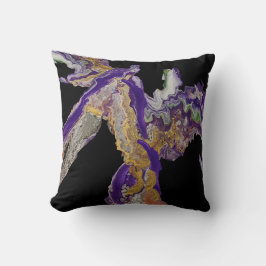 Abstract in Paarse - Fluid Acrylic Design op een Kussen