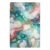 Abstract in Pink, Teal, Blue, and Gold Mini Klembord (Achterkant)