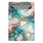 Abstract in Pink, Teal, Blue, and Gold Mini Klembord (Voorkant)