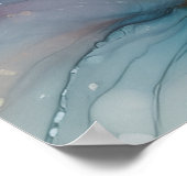 Abstract in Pink, Teal, Blue, and Gold Poster (Hoek)