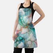 Abstract in Pink, Teal, Blue, and Gold Schort (Insitu)