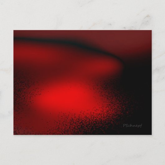 Abstract in rood briefkaart (Voorkant)