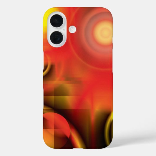 Abstract in rood en geel Case-Mate iPhone case (Achterkant)