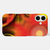 Abstract in rood en geel Case-Mate iPhone case (Achterkant (horizontaal))