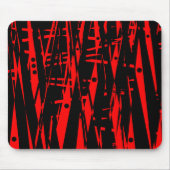 Abstract in rood en zwart muismat (Voorkant)