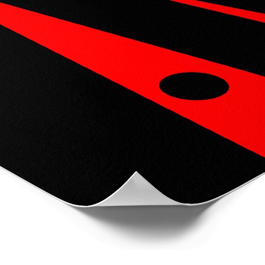 Abstract in rood en zwart poster (Hoek)