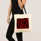Abstract in rood en zwart tote bag (Voorkant (product))
