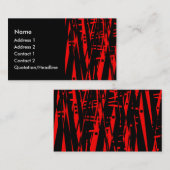 Abstract in rood en zwart visitekaartje (Voorkant / Achterkant)