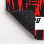 Abstract in rood en zwart, zakelijk muismat (Hoek)