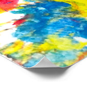 Abstract in rood poster (Hoek)