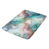 Abstract in roze, turquoise, blauw en goud badmat (Gekanteld)