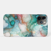 Abstract in roze, turquoise, blauw en goud Case-Mate iPhone case (Achterkant (horizontaal))