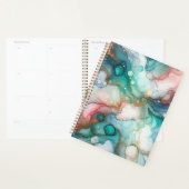 Abstract in roze, turquoise, blauw en goud planner (Display)