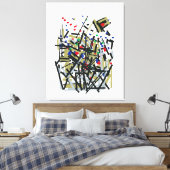 Abstract in tape en briefvormen 1 canvas afdruk (Insitu (Slaapkamer))