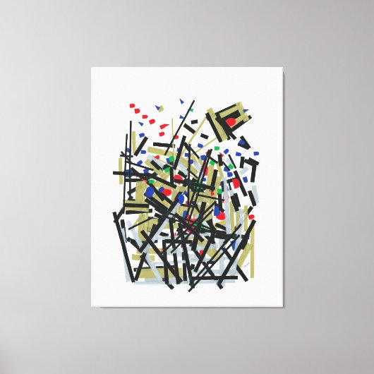 Abstract in tape en briefvormen 1 canvas afdruk (Voorkant)