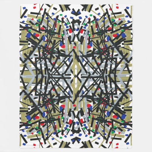Abstract in tape en briefvormen 1 fleece deken (Voorkant)