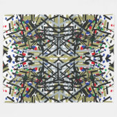 Abstract in tape en briefvormen 1 fleece deken (Voorkant (Horizontaal))