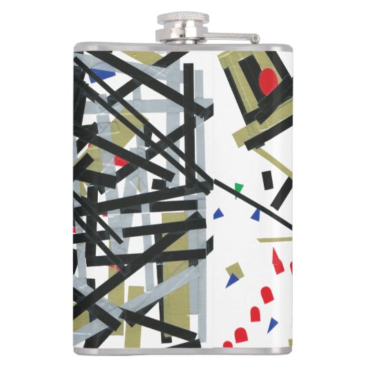 Abstract in tape en briefvormen 1 heupfles (Achterkant)