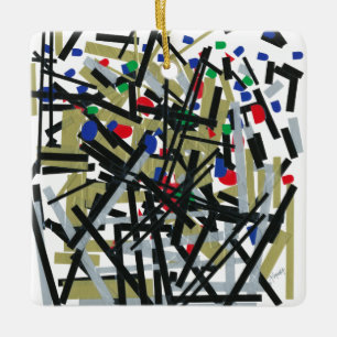 Abstract in tape en briefvormen 1 keramisch ornament