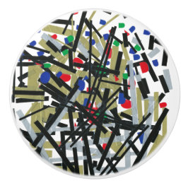 Abstract in tape en briefvormen 1 keramische knop