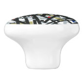 Abstract in tape en briefvormen 1 keramische knop (Zijkant)