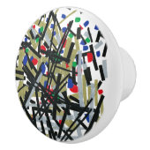 Abstract in tape en briefvormen 1 keramische knop (Rechts)