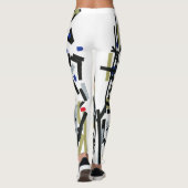 Abstract in tape en briefvormen 1 leggings (Achterkant)