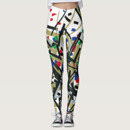 Abstract in tape en briefvormen 1 leggings