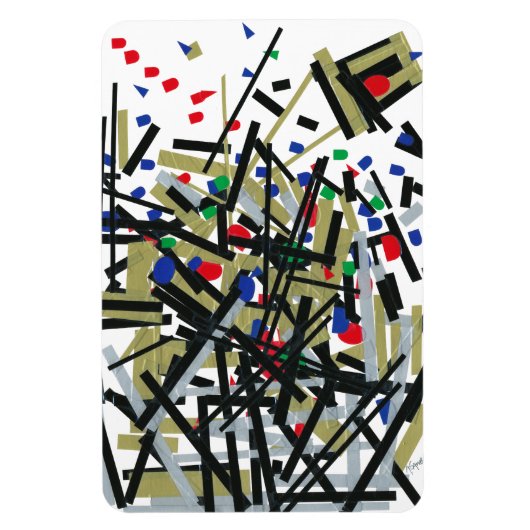Abstract in tape en briefvormen 1 magneet (Verticaal)