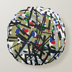 Abstract in tape en briefvormen 1 rond kussen