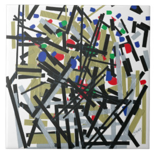 Abstract in tape en briefvormen 1 tegeltje