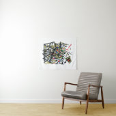 Abstract in tape en briefvormen 1 wandkleed (In Situ (horizontaal))