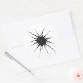 Abstract in tape en briefvormen 3 ronde sticker (Envelop)