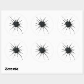 Abstract in tape en briefvormen 3 ronde sticker (Vel)