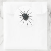 Abstract in tape en briefvormen 3 ronde sticker (Tas)