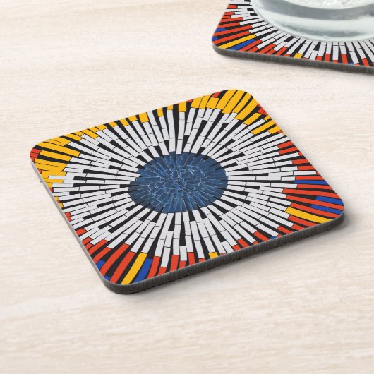 Abstract in tape—Starburst Bier Onderzetter (Linkerzijde)